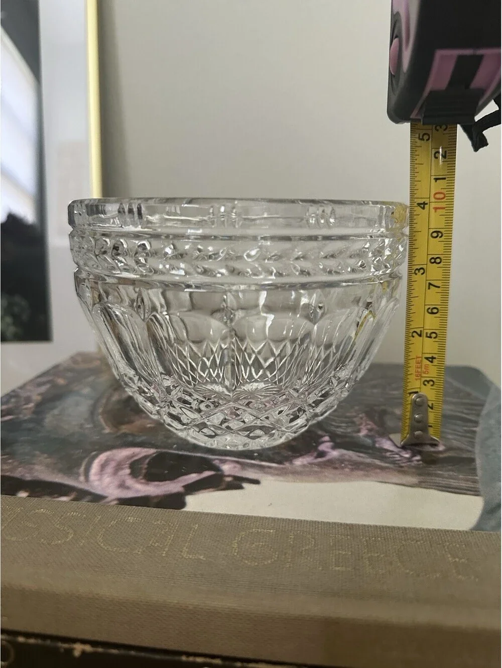 Bombay Crystal Bowl With Marking Made In Poland 5.5” X 4” In Excellent Condition